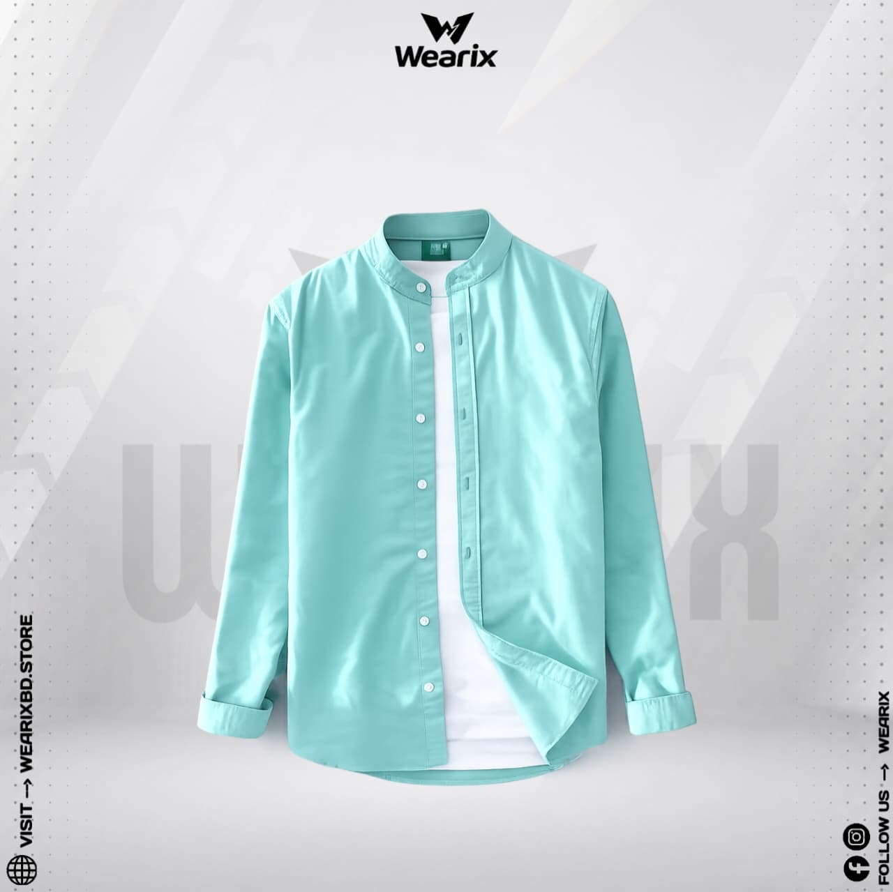 Premium Stylish Band Collar Shirt