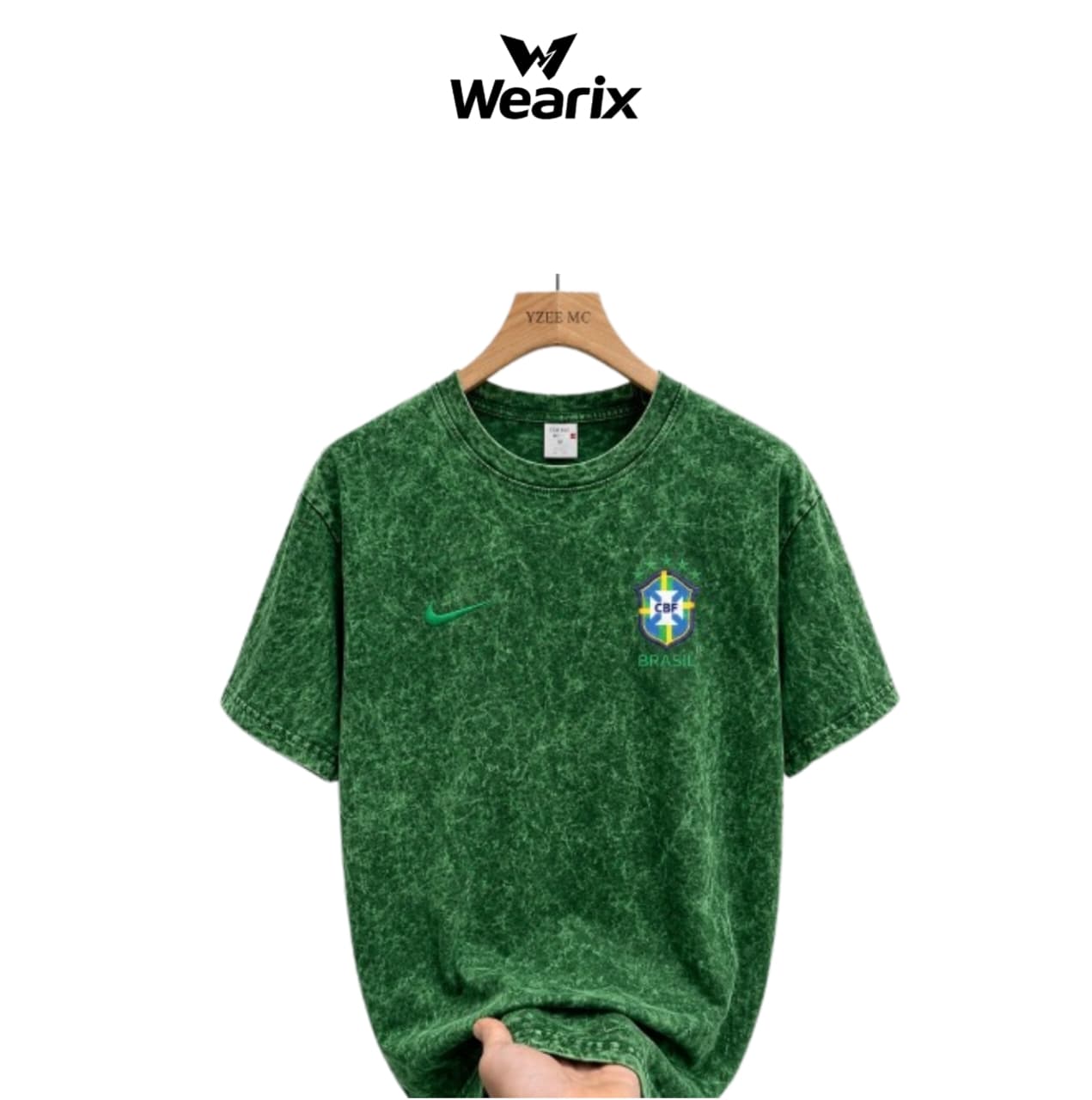 Brazil Customize Acid Wash Dropsholder T-shirt